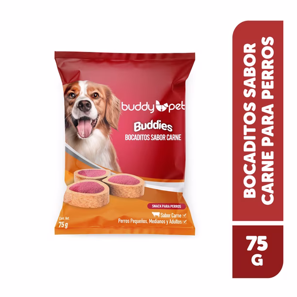 BOCADITOS BUDDY PET SABOR CARNE 75 GR