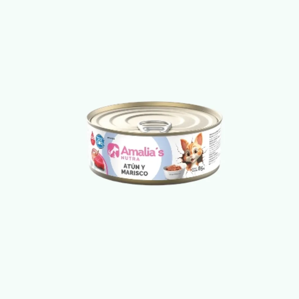 LATA AMALIAS NUTRA GATO ATUN MARISCO 85GR
